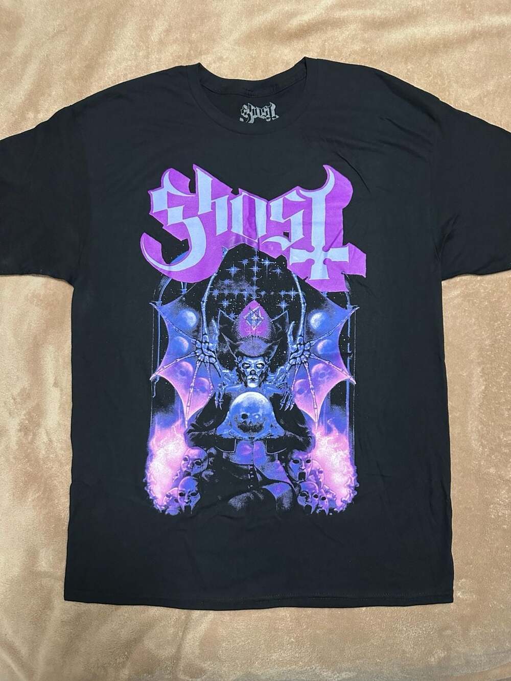 Ghost Papa Emeritus IV Skull Graphic T-Shirt Size Large